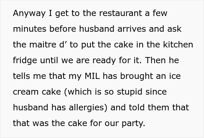 MIL Secretly Brings Her Own Cake To Son’s Birthday, Doesn’t Expect What Happens Next