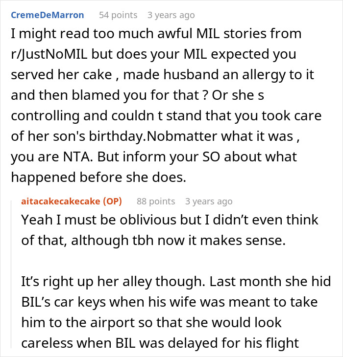 MIL Secretly Brings Her Own Cake To Son’s Birthday, Doesn’t Expect What Happens Next