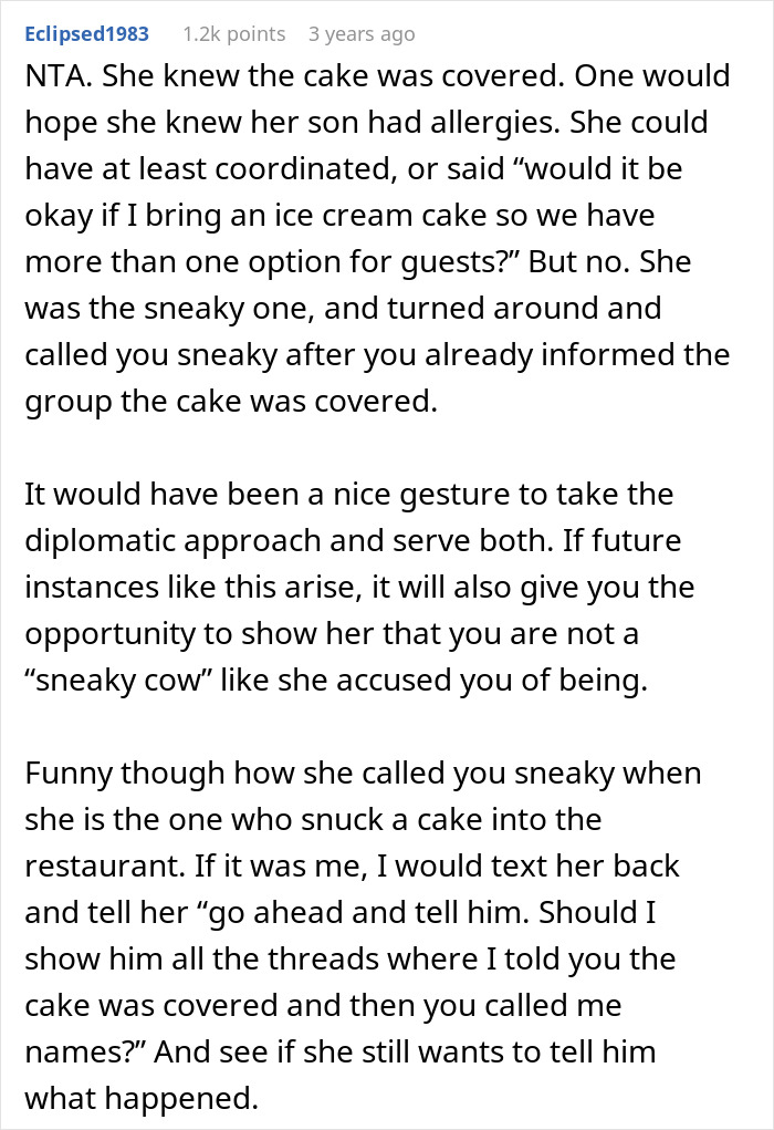 MIL Secretly Brings Her Own Cake To Son’s Birthday, Doesn’t Expect What Happens Next