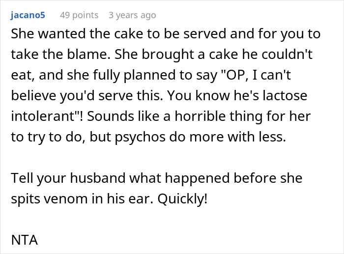 MIL Secretly Brings Her Own Cake To Son’s Birthday, Doesn’t Expect What Happens Next