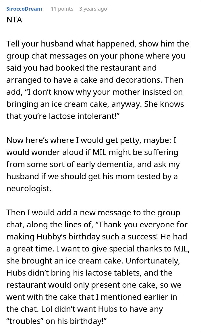 MIL Secretly Brings Her Own Cake To Son’s Birthday, Doesn’t Expect What Happens Next