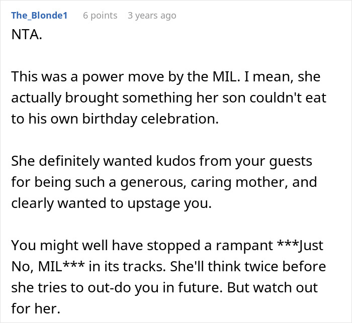 MIL Secretly Brings Her Own Cake To Son’s Birthday, Doesn’t Expect What Happens Next