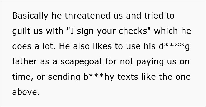17YO Suspects Boss Is Going Insane, Feels Unsafe After He Sends Threatening Text To Everyone