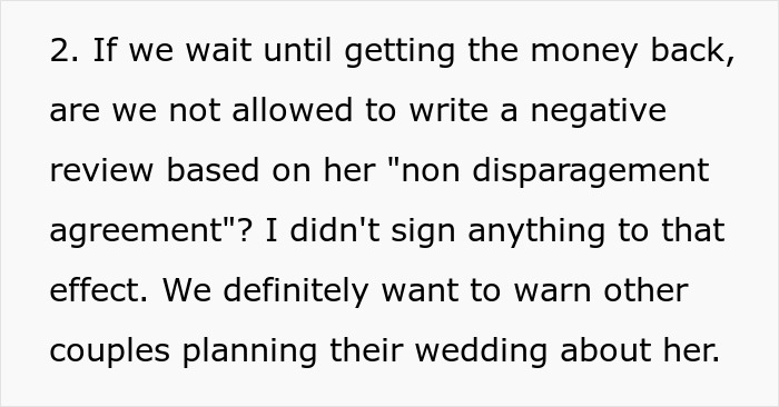Coordinator Cancels Wedding 24 Hours Before The Wedding, Then Tries To Silence The Bride