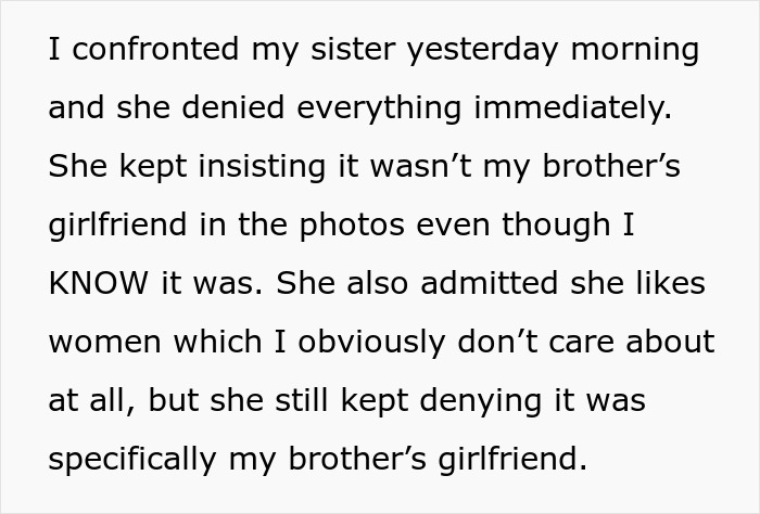 Woman Finds Explicit Photos Of Her Bro’s GF And Her Sis, Sickened By The Thought Of What It Means