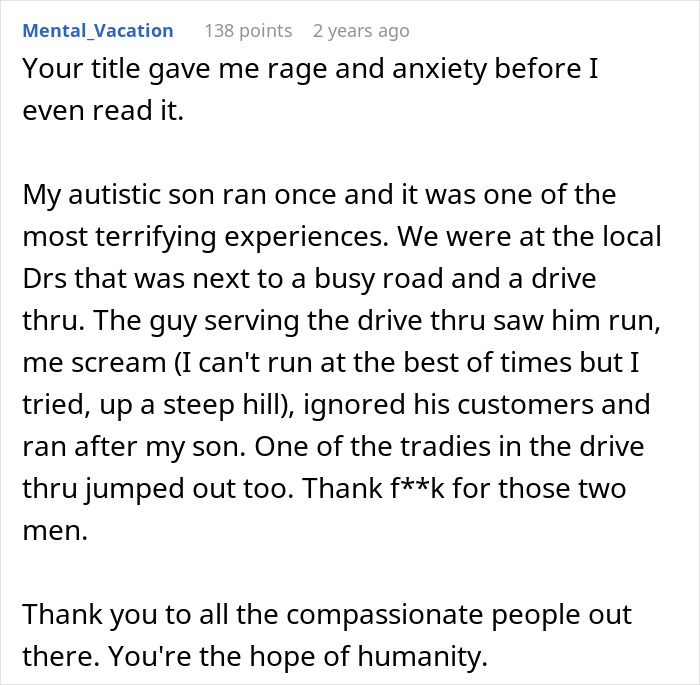 Mom Uses Harness On Autistic Kid, Old Woman Thinks It’s Just Bad Parenting, Kid Ends Up Missing