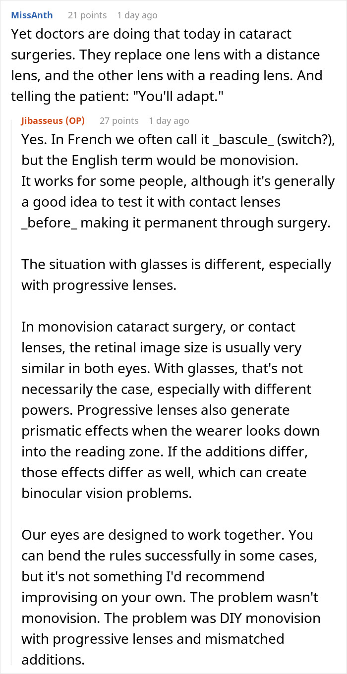 Customer Refuses To Listen To Licensed Optician, Discovers Why Experts Warned Him From The Start