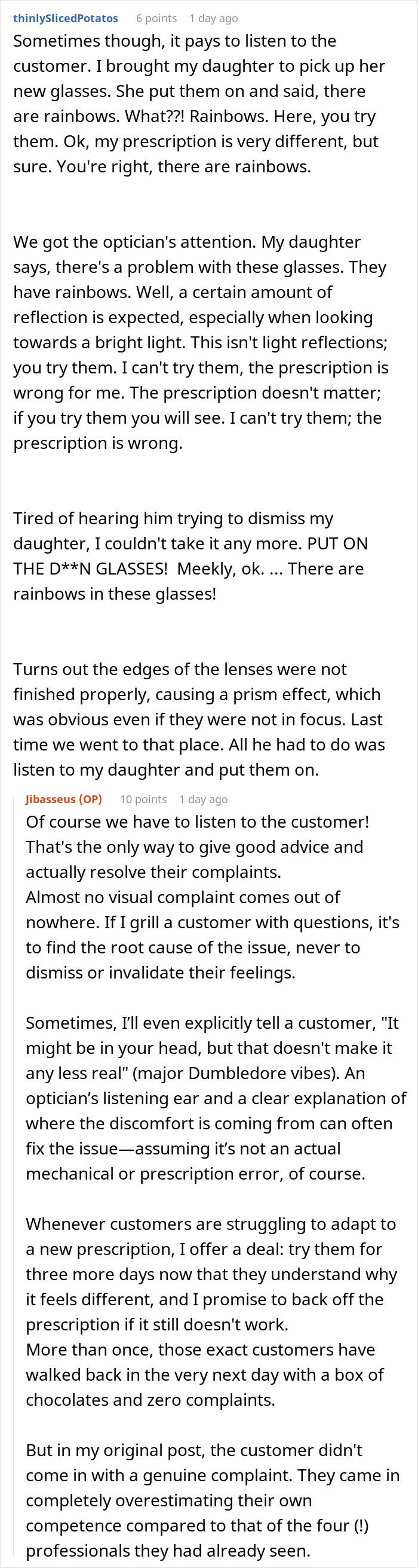Customer Refuses To Listen To Licensed Optician, Discovers Why Experts Warned Him From The Start