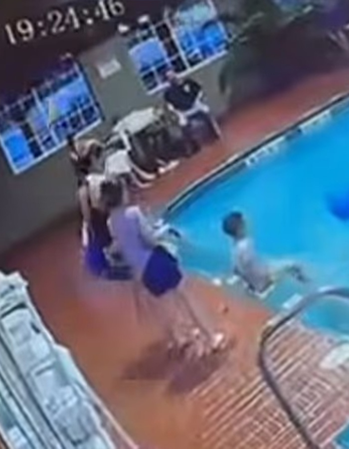 ‘Karen’ Kicked 7YO Child Into Hotel Swimming Pool In Chilling Footage, Claims “Bullying” Was Reason For Attack