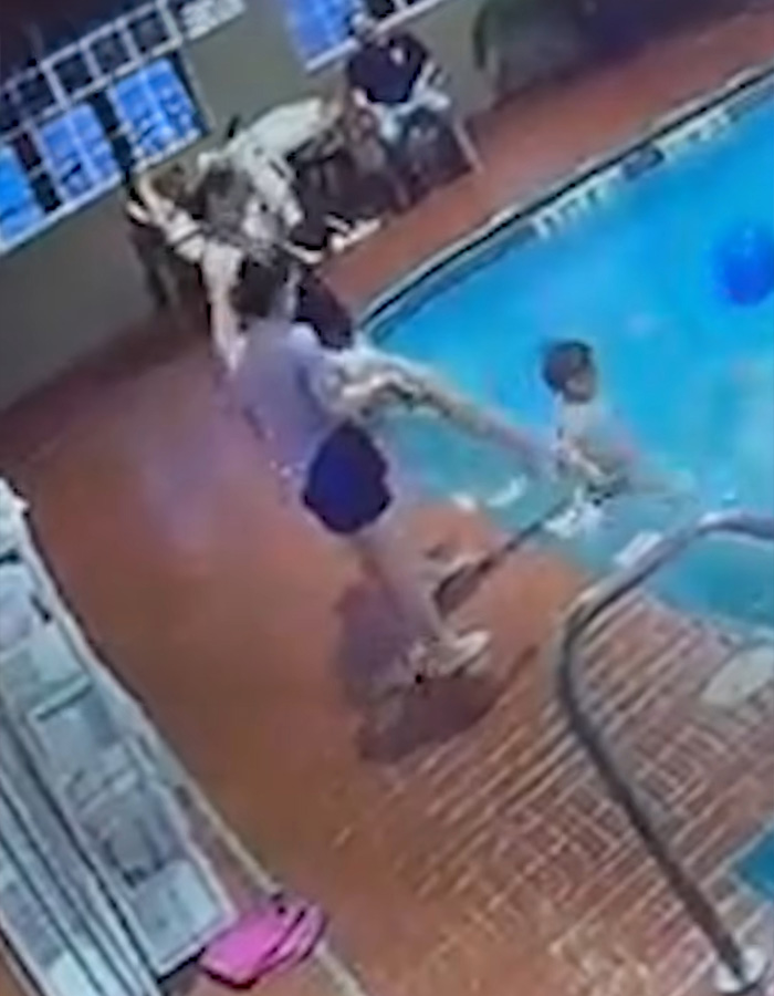 ‘Karen’ Kicked 7YO Child Into Hotel Swimming Pool In Chilling Footage, Claims “Bullying” Was Reason For Attack