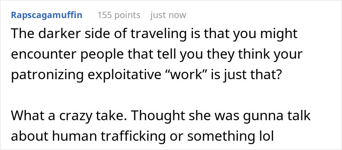 Traveling Influencer’s Attempt To Call Out Men Who Told Her She Was Exploiting People Brutally Backfires