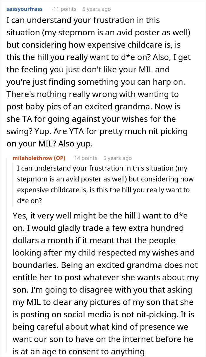 MIL Refuses To Listen To Parents, Keep Crossing Major Boundaries While Babysitting