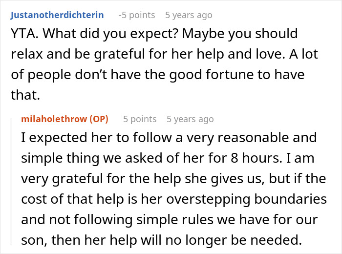 MIL Refuses To Listen To Parents, Keep Crossing Major Boundaries While Babysitting