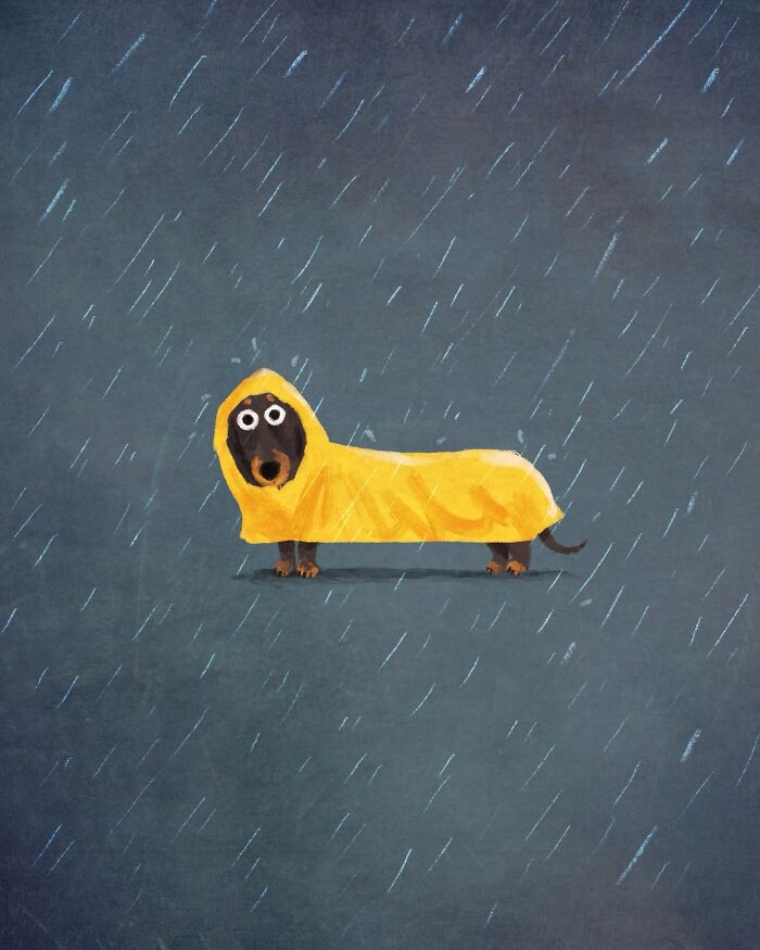Artist Perfectly Captures The Chaos, Charm, And Strange Logic Of Dogs In These 30 Illustrations