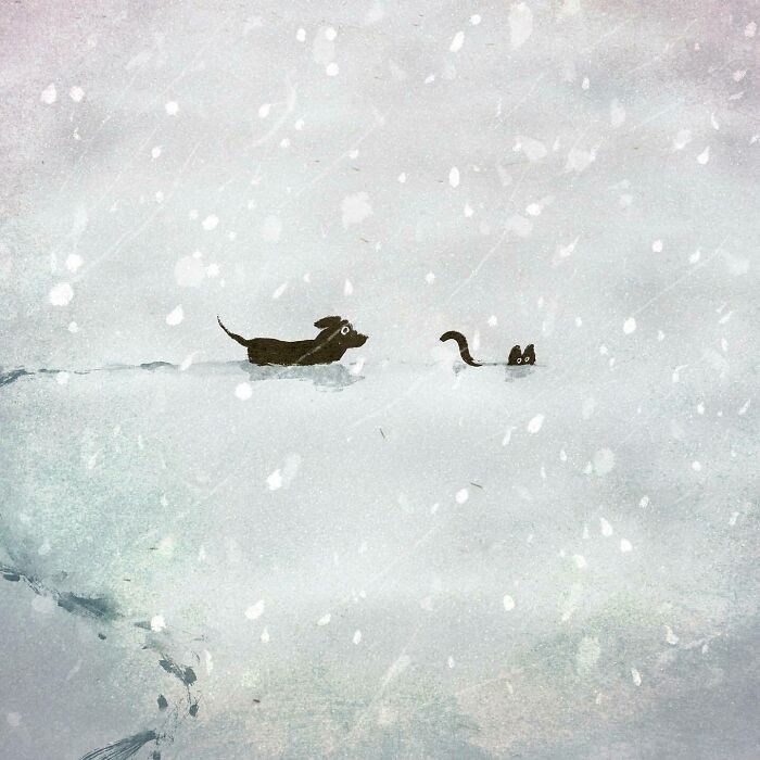Artist Perfectly Captures The Chaos, Charm, And Strange Logic Of Dogs In These 30 Illustrations