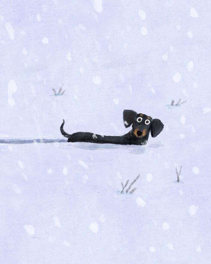 Artist Perfectly Captures The Chaos, Charm, And Strange Logic Of Dogs In These 30 Illustrations