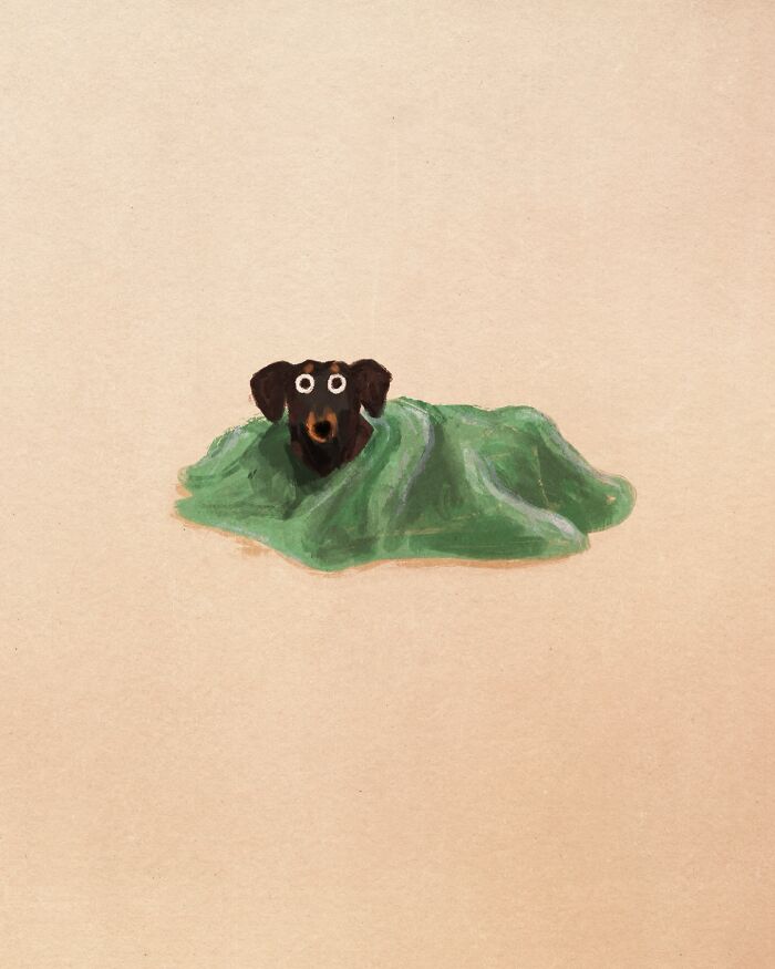 Artist Perfectly Captures The Chaos, Charm, And Strange Logic Of Dogs In These 30 Illustrations