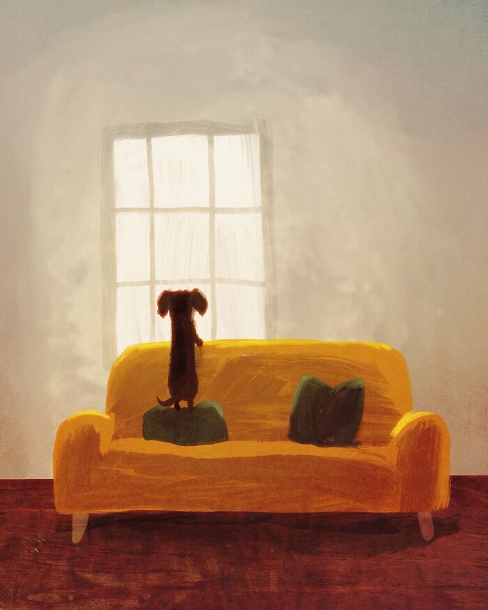 Artist Perfectly Captures The Chaos, Charm, And Strange Logic Of Dogs In These 30 Illustrations