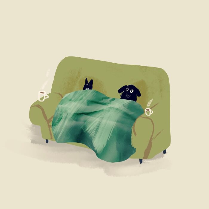 Artist Perfectly Captures The Chaos, Charm, And Strange Logic Of Dogs In These 30 Illustrations
