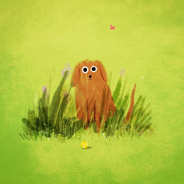 Artist Perfectly Captures The Chaos, Charm, And Strange Logic Of Dogs In These 30 Illustrations