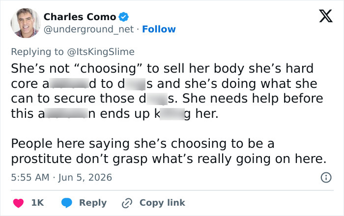 Former TikToker Lives On The Streets, Makes $600 A Day Selling Herself But Spends It All On Illicit Substances