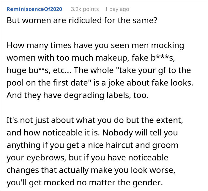 Man Thinks He&rsquo;s Exposed A Massive Beauty Double Standard, The Internet Quickly Disagrees