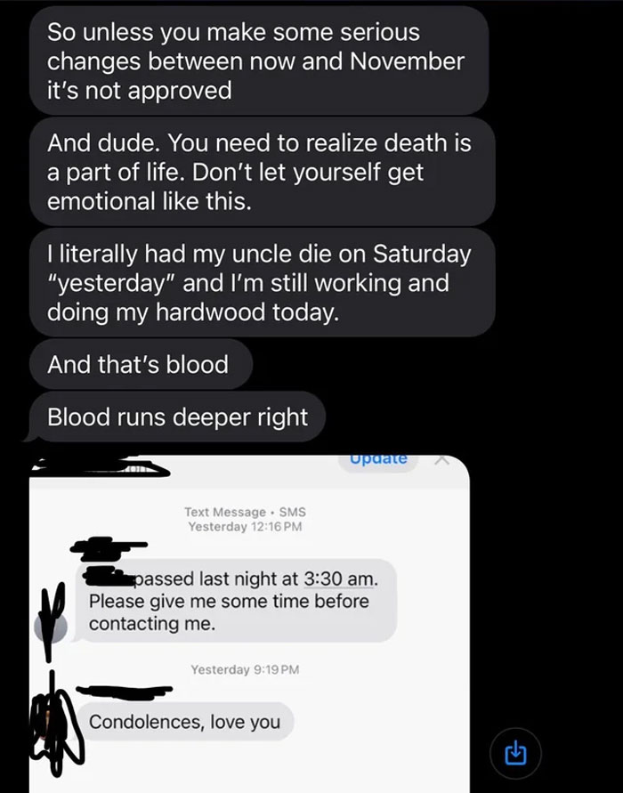 “Don’t Let Yourself Get Emotional”: Boss Messages To Grieving Employee Enrages People “Don’t Let Yourself Get Emotional”: Boss Messages To Grieving Employee Enrages People