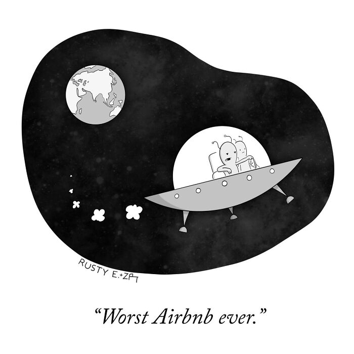 52 Absurd Single-Panel Cartoons By This Artist That Find Humor In The Most Ridiculous Places