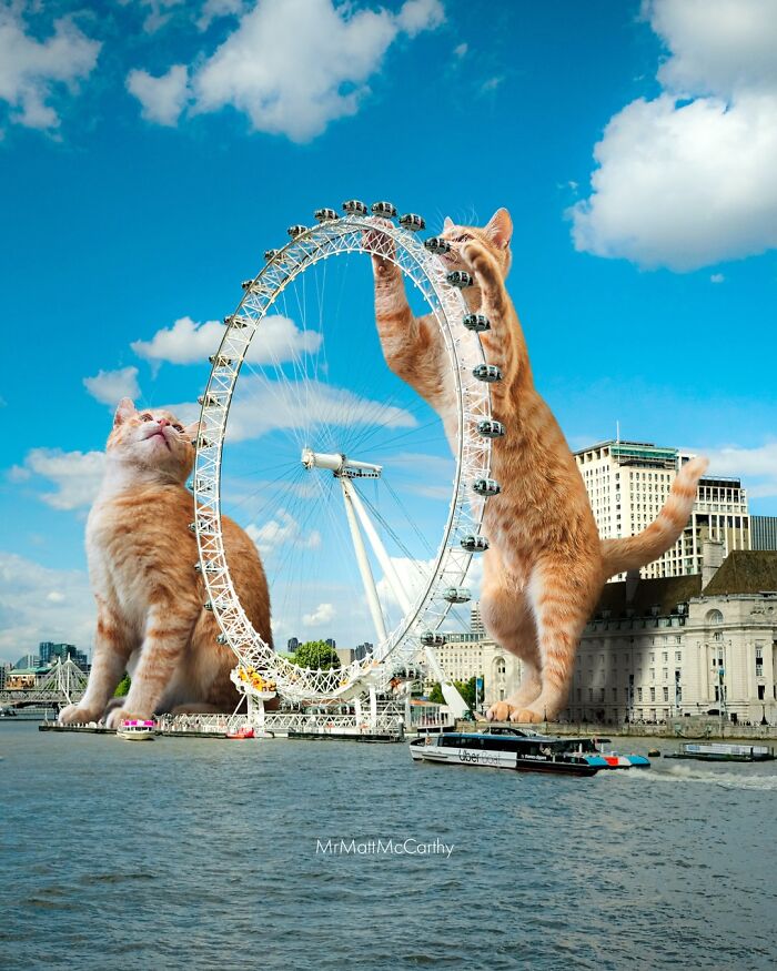 Artist Imagines Surreal Parallel Universe Where Giant Cats Reign, And Here Are 30 New Pieces Artist Imagines Surreal Parallel Universe Where Giant Cats Reign, And Here Are 30 New Pieces