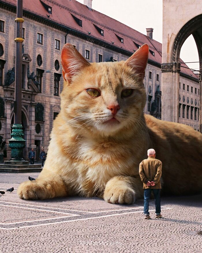 Artist Imagines Surreal Parallel Universe Where Giant Cats Reign, And Here Are 30 New Pieces Artist Imagines Surreal Parallel Universe Where Giant Cats Reign, And Here Are 30 New Pieces