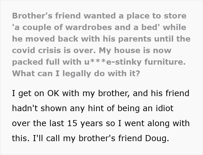 Woman Agrees To Store A Couple Of Items For Friend, Comes Home To A Fully Packed House From Hell Woman Agrees To Store A Couple Of Items For Friend, Comes Home To A Fully Packed House From Hell