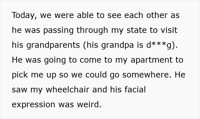 Perfect BF Is Actually An Ableist In Disguise, Newly Disabled GF Sees His True Colors And Dumps Him Perfect BF Is Actually An Ableist In Disguise, Newly Disabled GF Sees His True Colors And Dumps Him