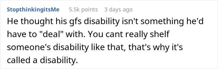 Perfect BF Is Actually An Ableist In Disguise, Newly Disabled GF Sees His True Colors And Dumps Him Perfect BF Is Actually An Ableist In Disguise, Newly Disabled GF Sees His True Colors And Dumps Him