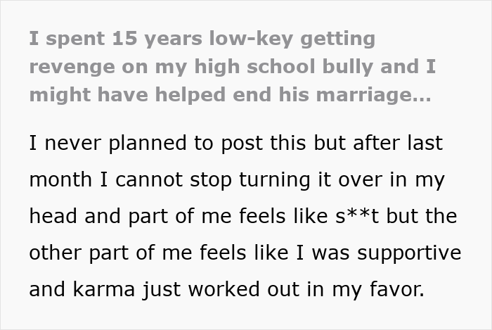 Guy Learns Friend’s Hubby Is His School Bully, Takes Slow Revenge By Telling Her She Deserves Better