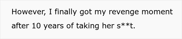 Woman Endures A Decade Of Snide Comments From MIL, Finally Gets Her Revenge In Public