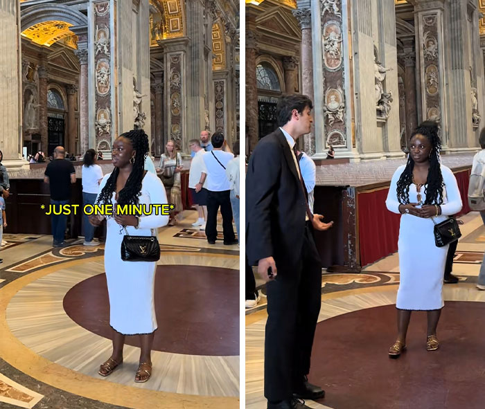 Awkward Video Shows Woman Refusing To Stop Singing At The Vatican After Multiple Security Guards Ask Her To Leave