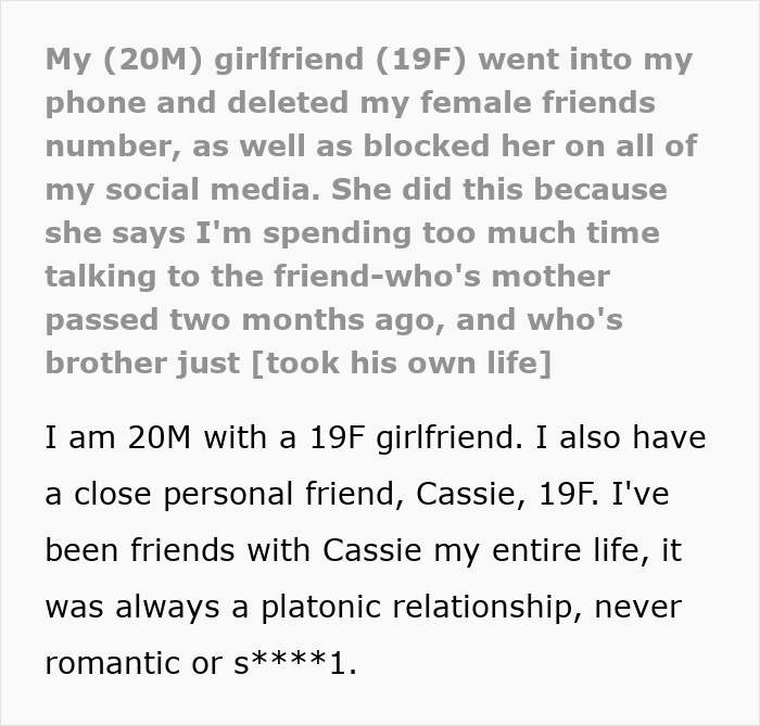 Woman Can’t Believe Boyfriend Supports Female Friend In Her Time Of Need, Does Something Drastic Woman Can’t Believe Boyfriend Supports Female Friend In Her Time Of Need, Does Something Drastic