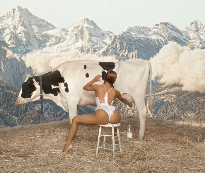 Bianca Censori Takes Her Antics To A Whole New Level As She Milks A Cow In Bizarre New Video With Kanye West Bianca Censori Takes Her Antics To A Whole New Level As She Milks A Cow In Bizarre New Video With Kanye West