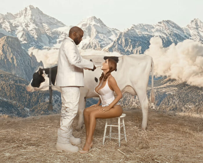Bianca Censori Takes Her Antics To A Whole New Level As She Milks A Cow In Bizarre New Video With Kanye West Bianca Censori Takes Her Antics To A Whole New Level As She Milks A Cow In Bizarre New Video With Kanye West