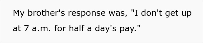 Guy Babysits For Sis Half A Day Then Demands Full-Day Pay, Turns A Family Favor Into A Family Feud
