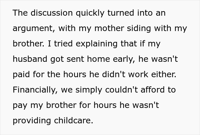 Guy Babysits For Sis Half A Day Then Demands Full-Day Pay, Turns A Family Favor Into A Family Feud