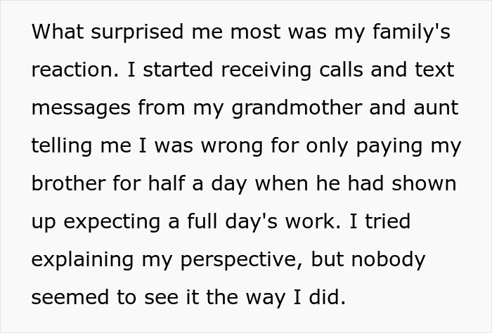 Guy Babysits For Sis Half A Day Then Demands Full-Day Pay, Turns A Family Favor Into A Family Feud