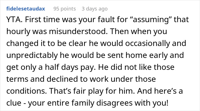 Guy Babysits For Sis Half A Day Then Demands Full-Day Pay, Turns A Family Favor Into A Family Feud