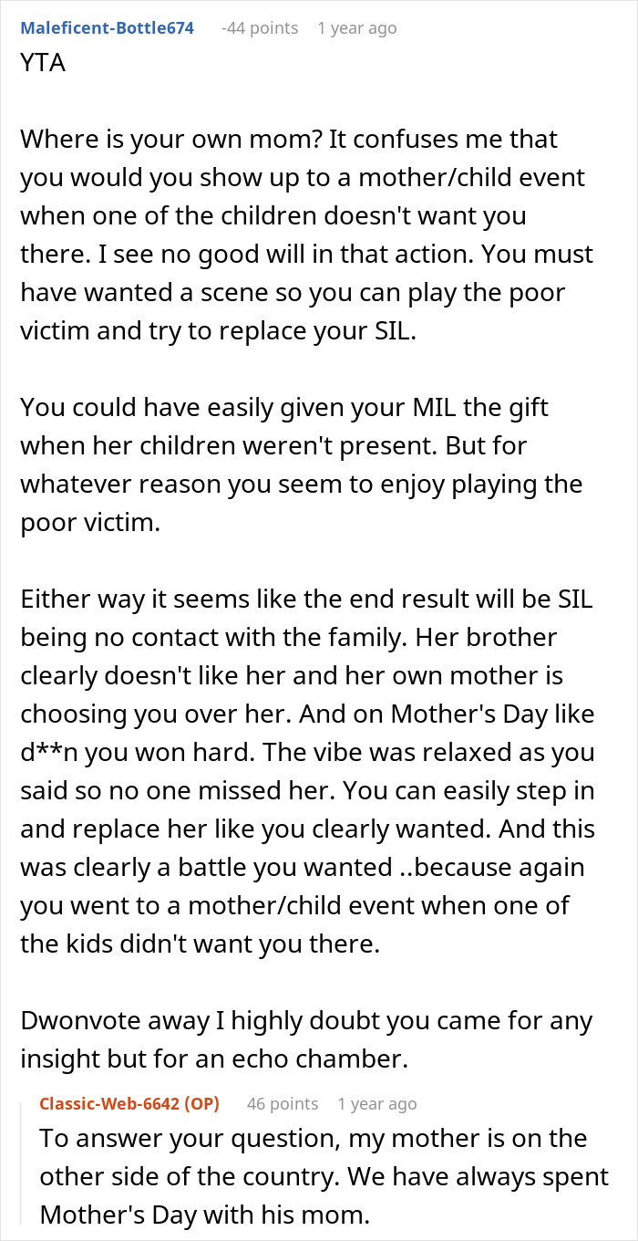 SIL Issues A Mother’s Day Ultimatum, Follows Through With A Full Meltdown When It Gets Ignored SIL Issues A Mother’s Day Ultimatum, Follows Through With A Full Meltdown When It Gets Ignored