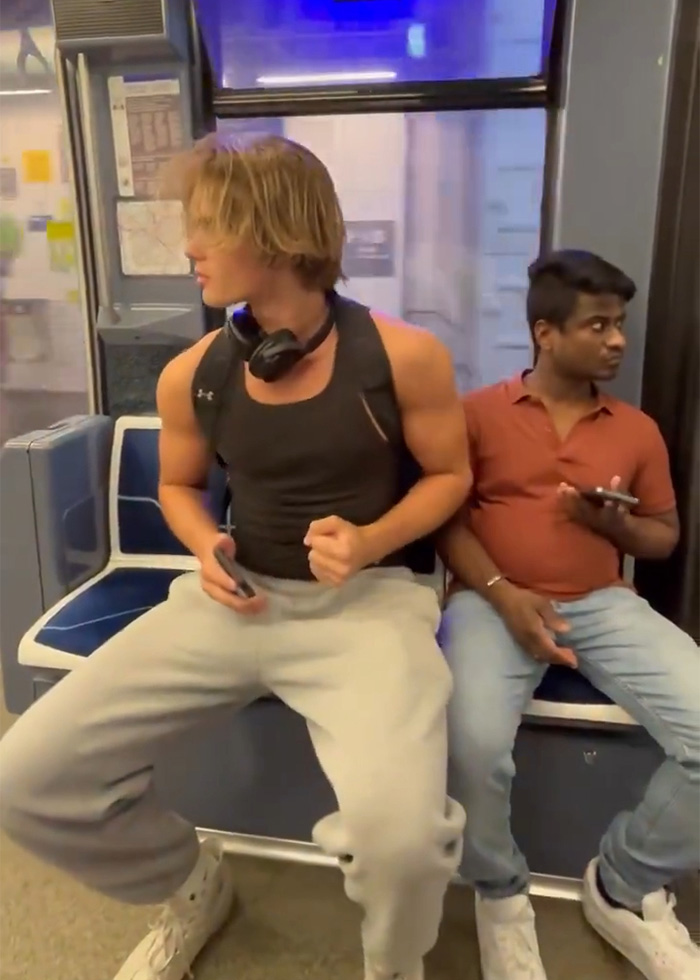 Looksmaxxer Allegedly Sits Next To Man On The Subway To “Mog” Him, But It Doesn’t Go As Planned Looksmaxxer Allegedly Sits Next To Man On The Subway To “Mog” Him, But It Doesn’t Go As Planned