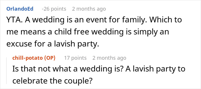Childfree Wedding Leaves Family Baffled, They Can’t Believe What Bride Suggests