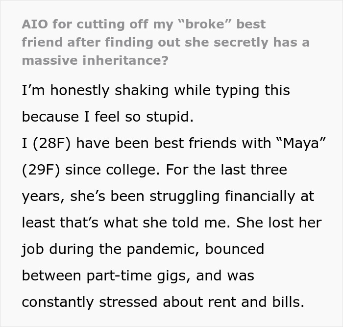 Woman Spends Years Financially Supporting Her “Broke” Best Friend, Learns A Shocking Secret Woman Spends Years Financially Supporting Her “Broke” Best Friend, Learns A Shocking Secret