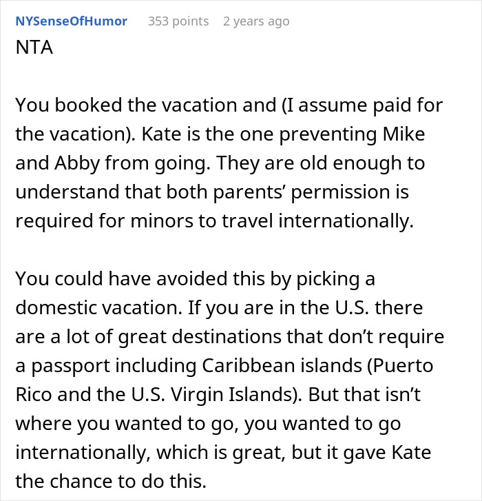Bitter Ex Refuses To Let Kids Travel With Dad, Goes Ballistic When He Goes On Vacation Without Them Bitter Ex Refuses To Let Kids Travel With Dad, Goes Ballistic When He Goes On Vacation Without Them