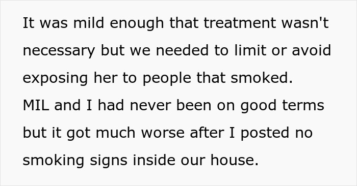 Man Removes MIL From His Home For Smoking Near His Allergic Child And She Tries To Have Him Arrested Man Removes MIL From His Home For Smoking Near His Allergic Child And She Tries To Have Him Arrested