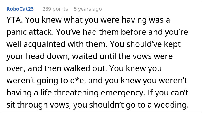 Man Suffers A Panic Attack During A Wedding, Bride Isn’t Happy About It